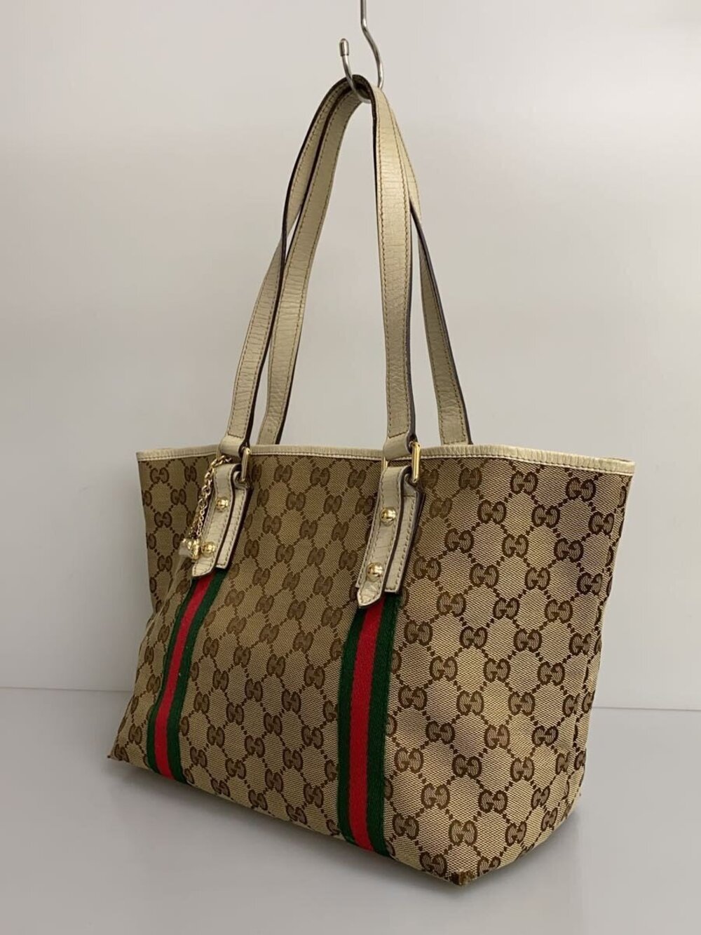 Gucci All Sherry GG Tote Bag over Canvas Black